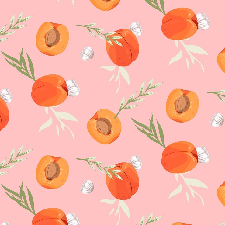 Free Vector detailed peach pattern design