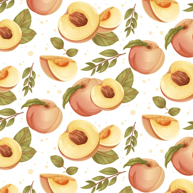 Detailed peach pattern