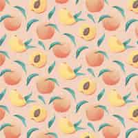 Free vector detailed peach pattern