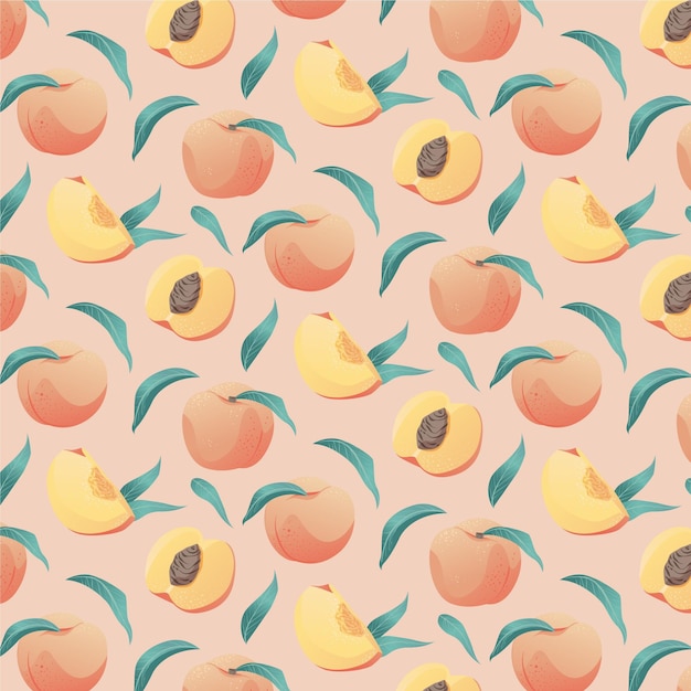 Detailed peach pattern
