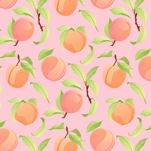 Detailed peach pattern