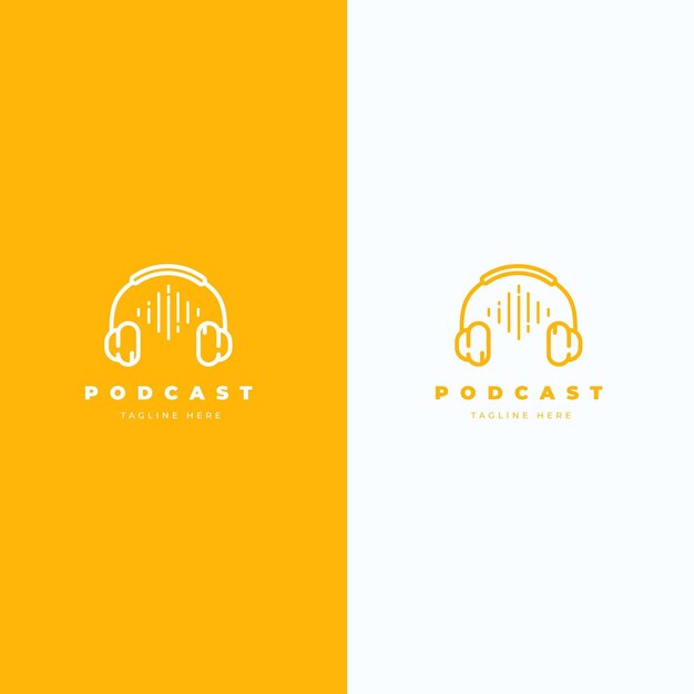 Detailed podcast logo template