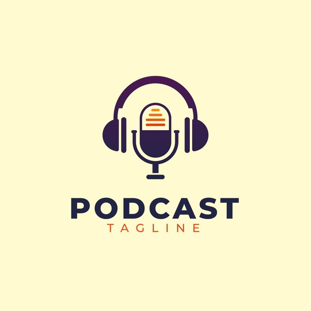 Detailed podcast logo template