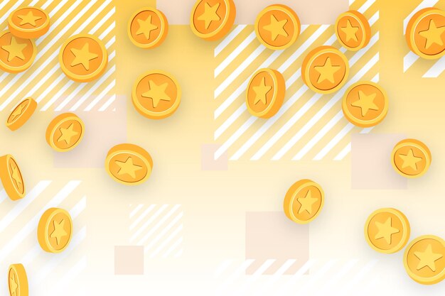 白い背景で隔離のnemシンボルとcryptocurrency黄金のコイン 無料のベクター