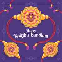 Free vector detailed raksha bandhan illustration