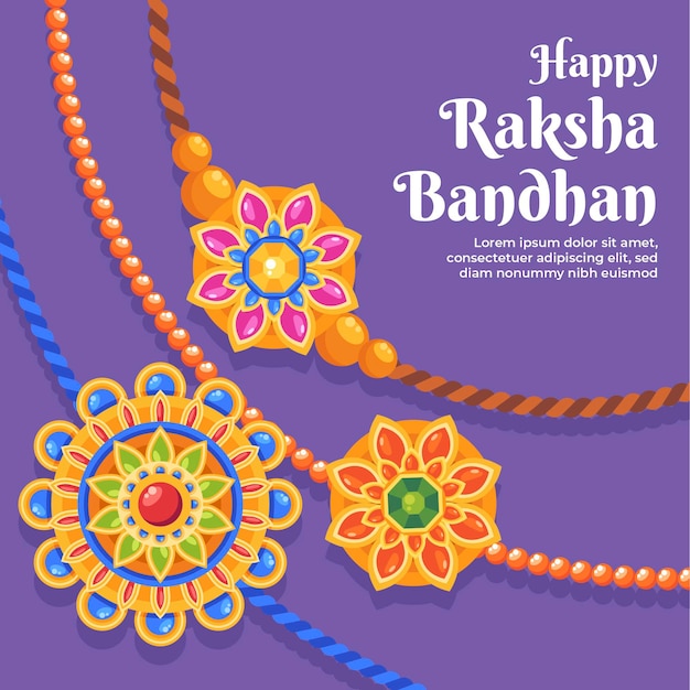 Illustrazione dettagliata di raksha bandhan