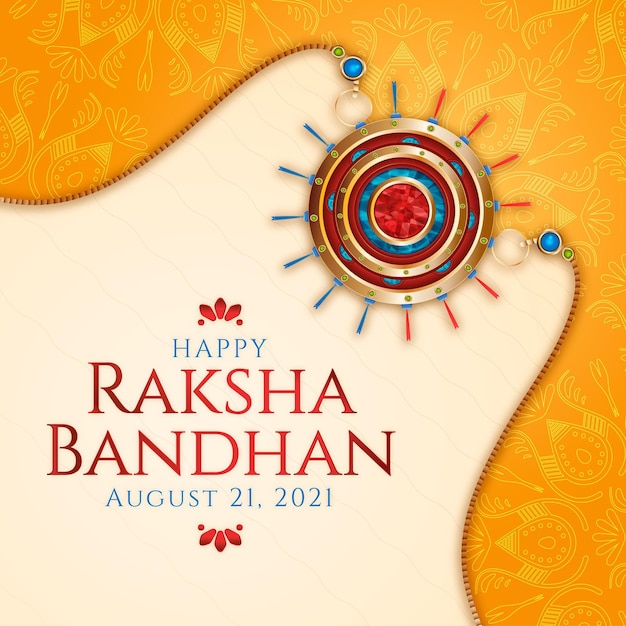 Free vector detailed raksha bandhan illustration