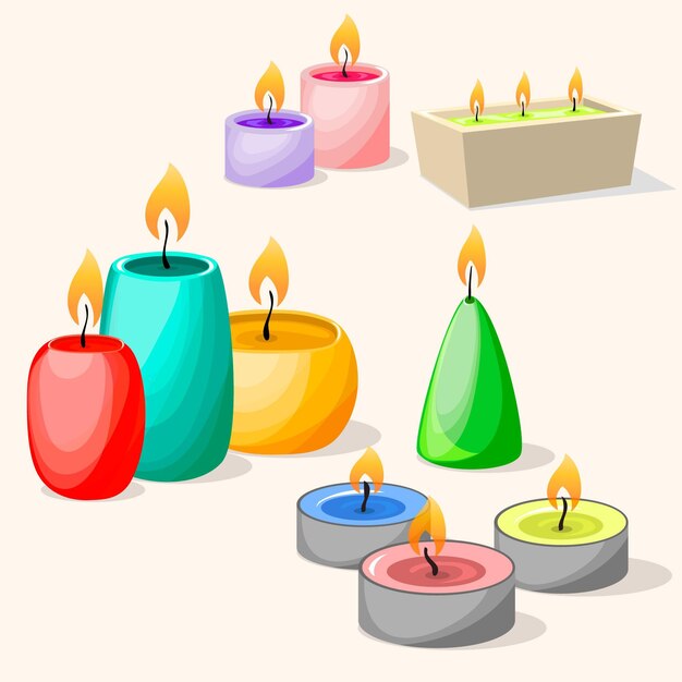 Detailed scented candle collection