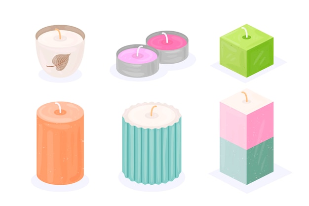Detailed scented candle pack