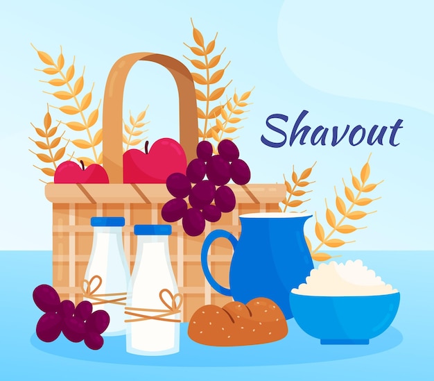 Подробная иллюстрация Shavout