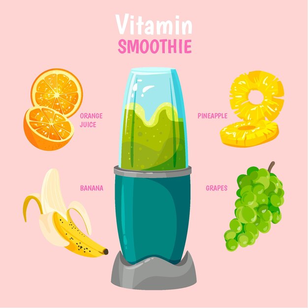 Detailed smoothies in blender glass