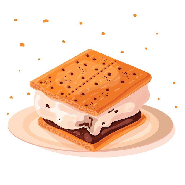 Подробная иллюстрация сладкого s'more