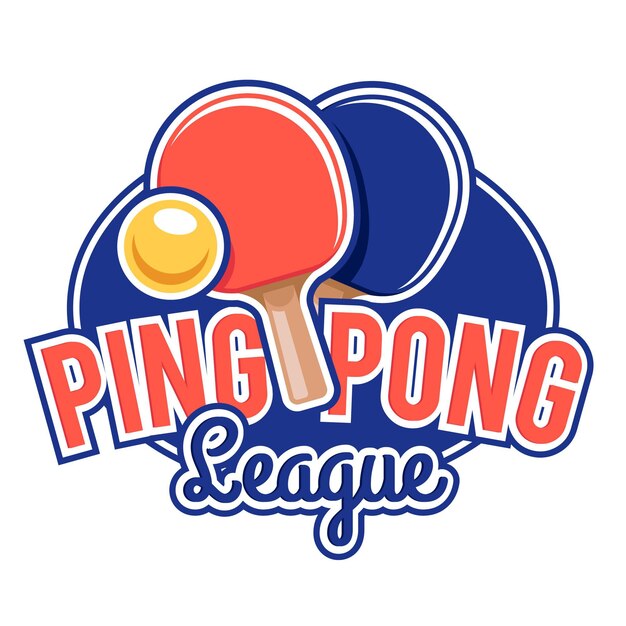 Detailed table tennis logo