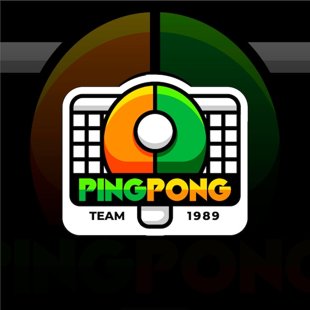 Logo dettagliato di ping-pong