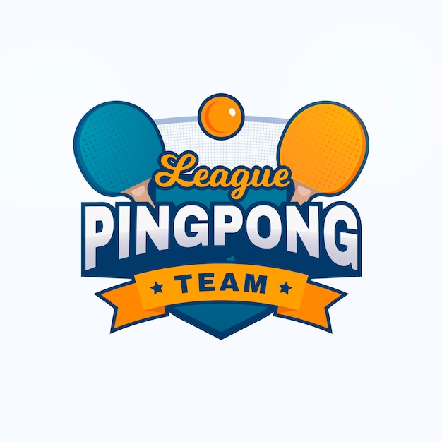 Free vector detailed table tennis logo