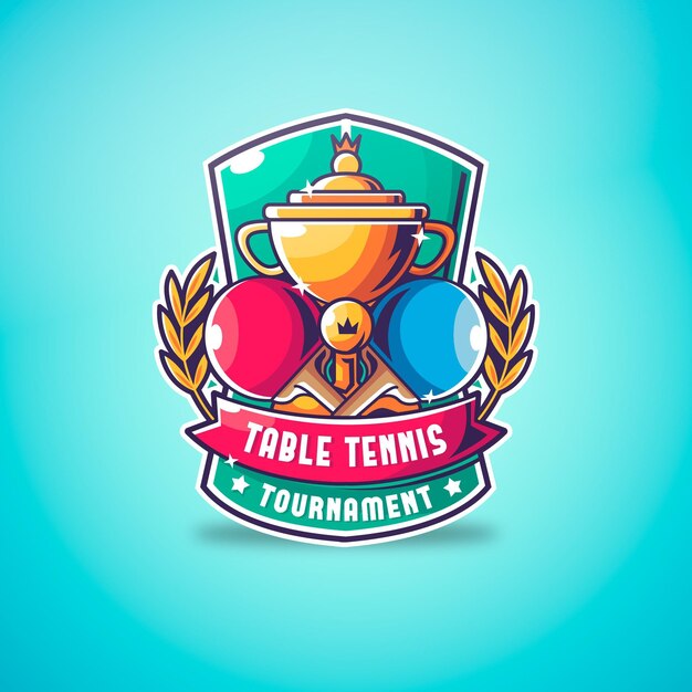 Detailed table tennis logo