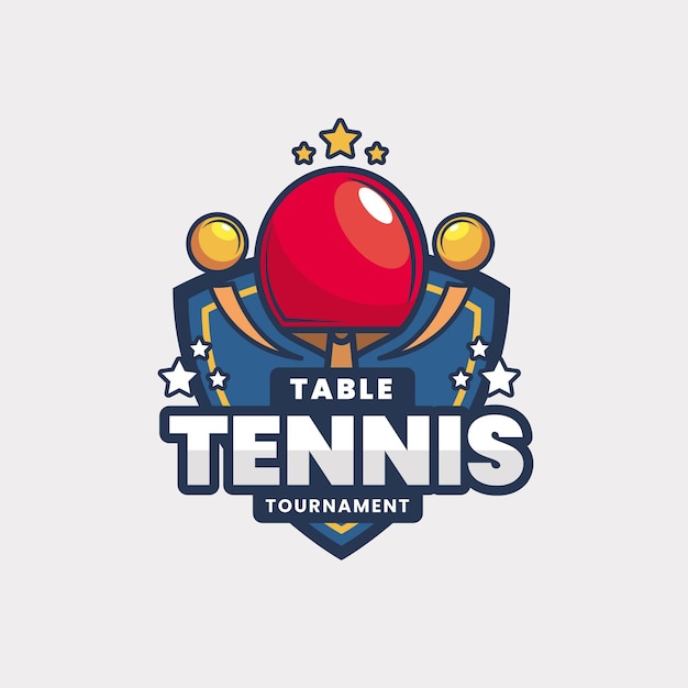 Logo dettagliato del torneo di ping pong