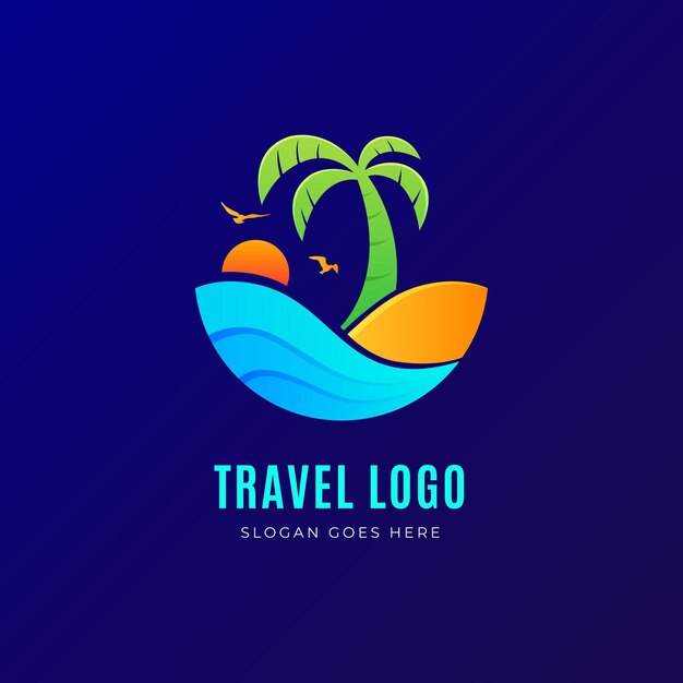 Подробная концепция логотипа путешествия