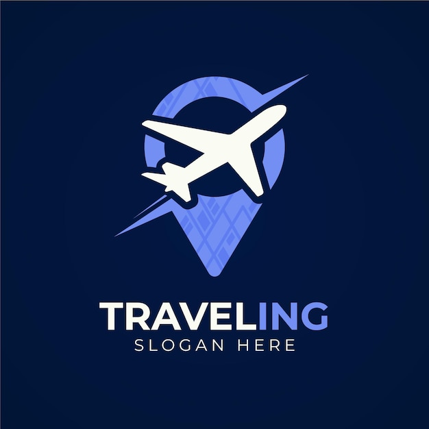 Free vector detailed travel logo design