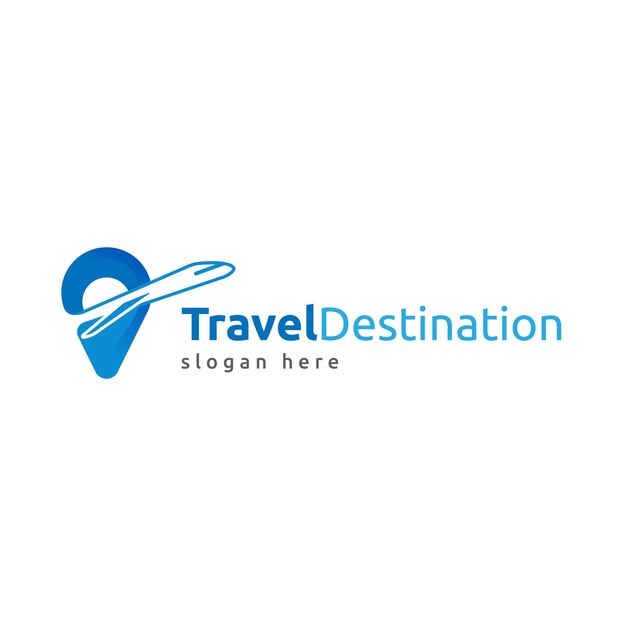 Detailed travel logo template with slogan placeholder