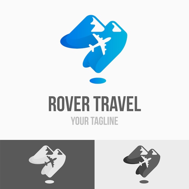 Free vector detailed travel logo template