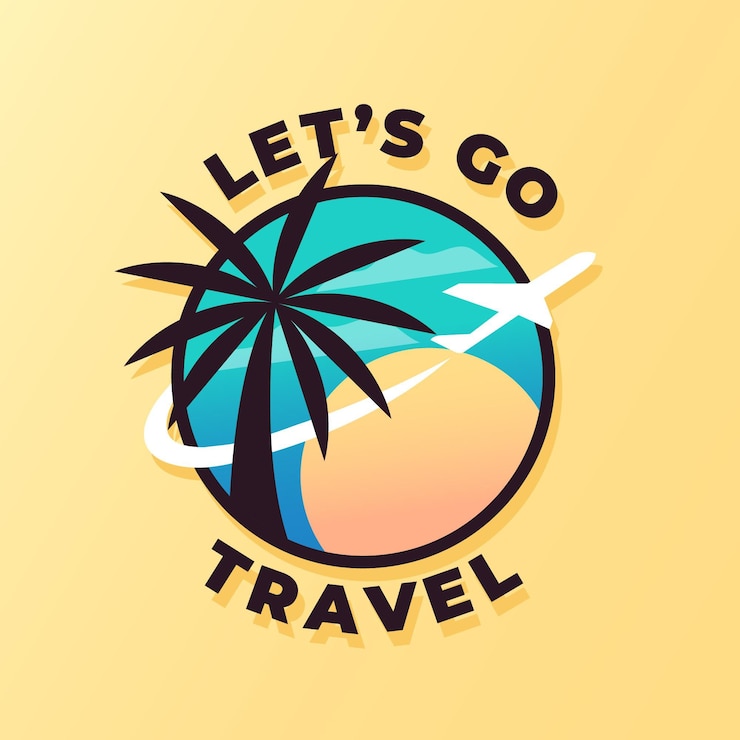 Free Vector detailed travel logo template