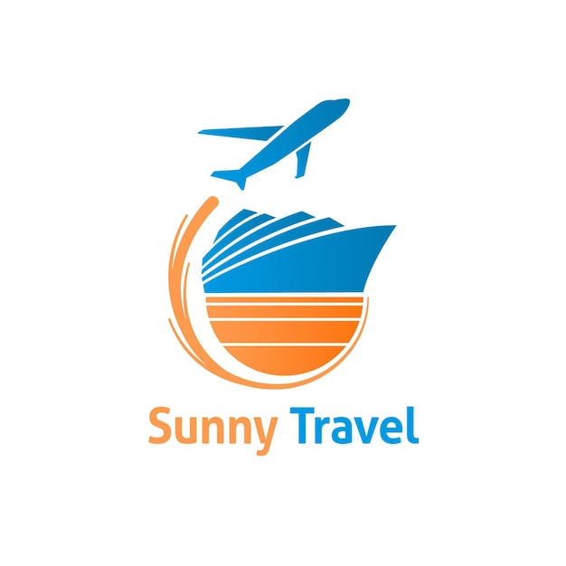 詳細な旅行ロゴ