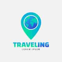 Free vector detailed travel logo