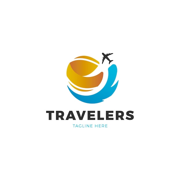 Free vector detailed travel logo