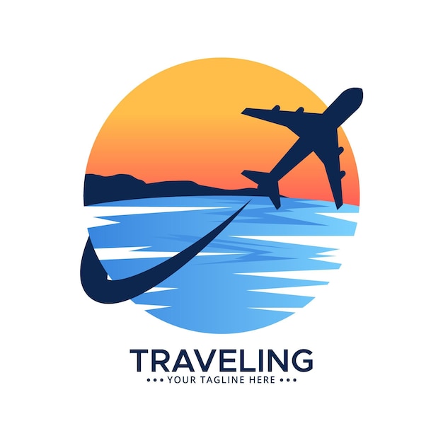 Free vector detailed travel logo