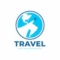 Free vector detailed travel logo