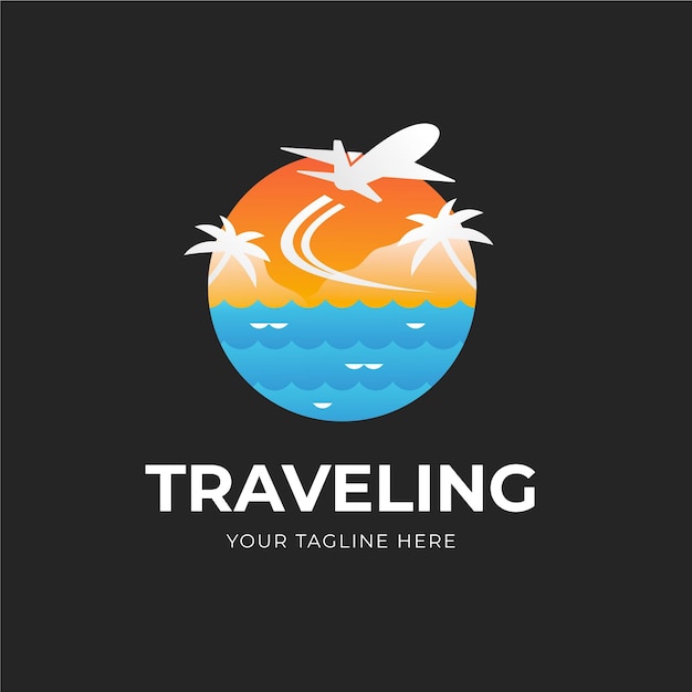 Free vector detailed travel logo