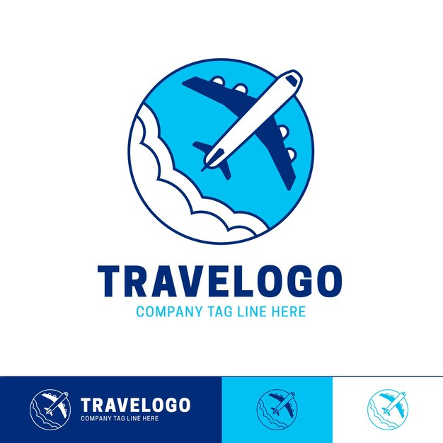 detailed traveling company logo template
