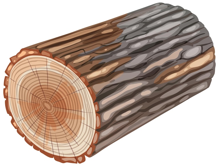 Free Vector detailed vector illustration of a log
