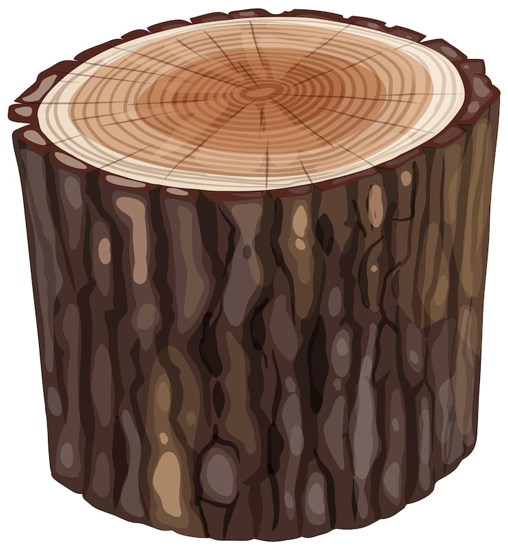 Free Vector detailed vector illustration of tree stump
