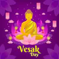 Free vector detailed vesak day illustration