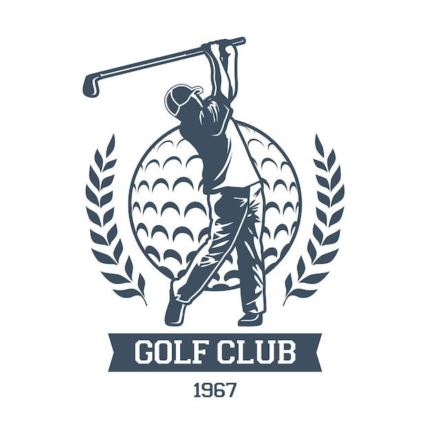 Detailed vintage golf logo