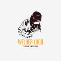 Free vector detailed welder logo template