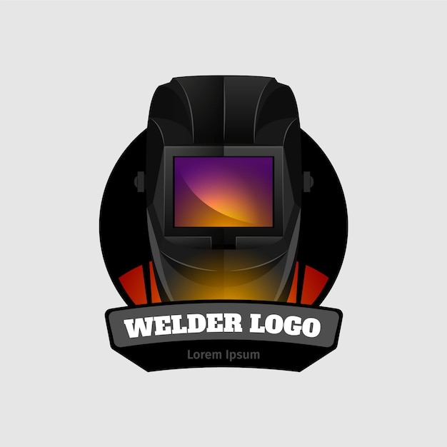 Free vector detailed welder logo template