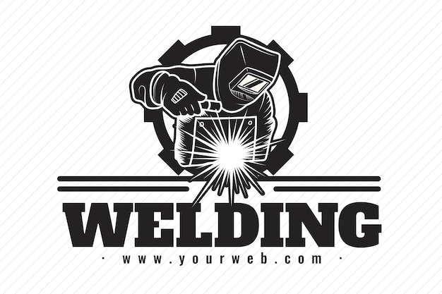 Detailed welder logo template