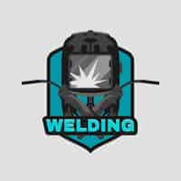 Free vector detailed welder logo template