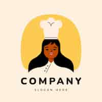 Free vector detailed woman chef logo