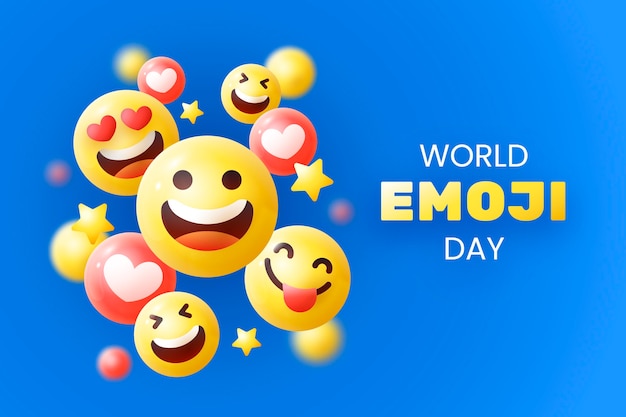 Free vector detailed world emoji day illustration