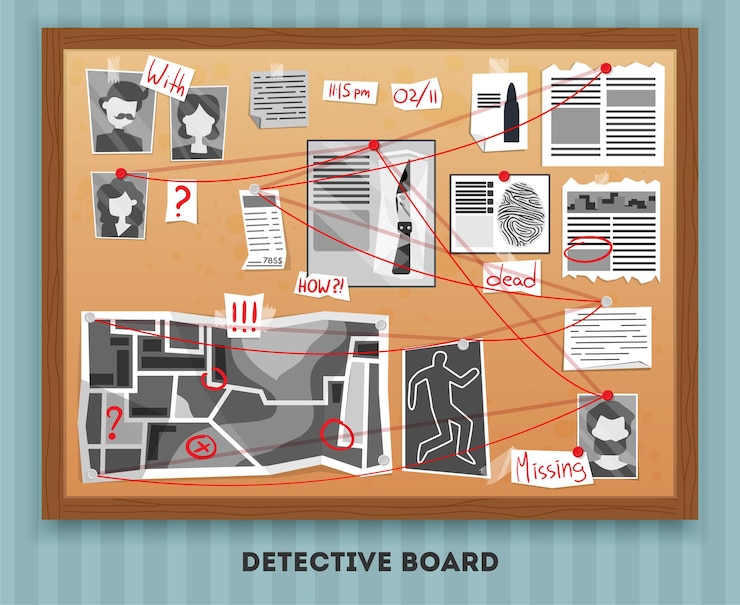 Free Vector detective board illustration