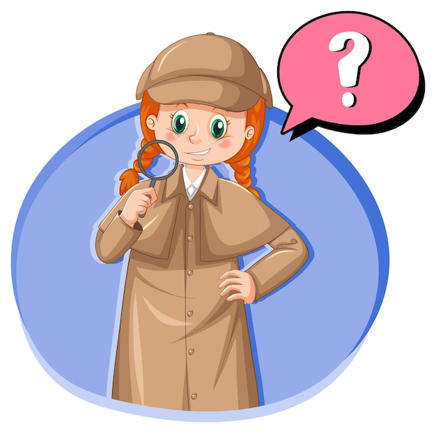 Free vector detective looking for clues in template