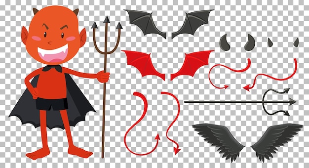 Free vector devil and angel design elements