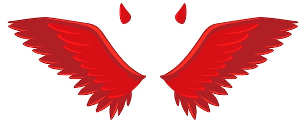 Devil and angel design elements