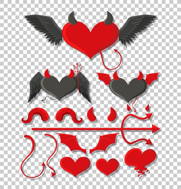 Free vector devil and angel design elements