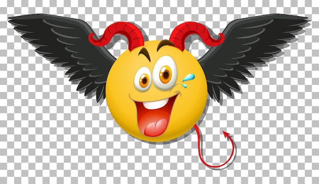 Free vector devil emoticon with facial expression