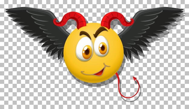 Emoticon del diavolo con espressione facciale